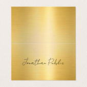 Modern Typography Script Template Elegant Gold 名刺 (外部フラット)