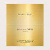 Modern Typography Script Template Elegant Gold 名刺 (内部フラット)