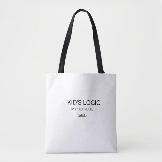 Modern typography tote bag funny humour トートバッグ (正面)