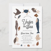Modern Under the Sea 5th Birthday 招待状 (正面)