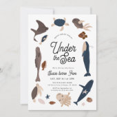 Modern Under the Sea 5th Birthday 招待状 (正面)