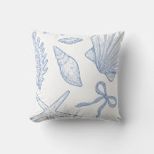 Modern Under The Sea You Soon Blue Baby Shower クッション (正面)