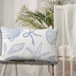 Modern Under The Sea You Soon Blue Baby Shower ランバークッション