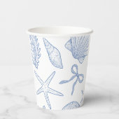 Modern Under The Sea You Soon Blue Baby Shower 紙コップ (裏面)