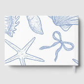 Modern Under The Sea You Soon Blue Boy Baby Shower ゲストブック (裏面)