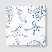 Modern Under The Sea You Soon Blue Boy Baby Shower ゲストブック (裏面)