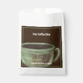 Modern Unique Art Coffee Shop Custom Text フェイバーバッグ (正面)