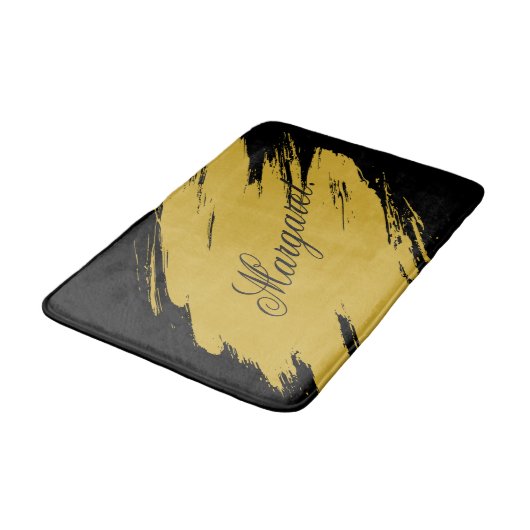 Modern Unique Bath Mat Featuring Custom Name Desig バスマット (アングル)