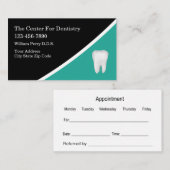 Modern Unique Dentist Appointment Business Cards 名刺 (正面/裏面)