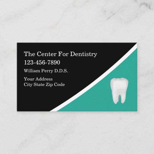 Modern Unique Dentist Appointment Business Cards 名刺 (正面)