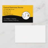 Modern Unique Electrician Business Cards 名刺 (正面/裏面)