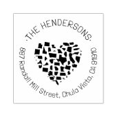 Modern United States Of America Family Address ラバースタンプ (インプリント)