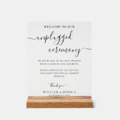 Modern Unplugged Ceremony Wedding アクリルサイン (正面)