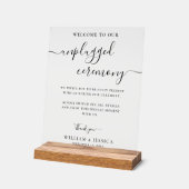 Modern Unplugged Ceremony Wedding アクリルサイン (傾斜)