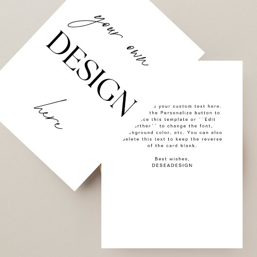 Modern Upload Your Custom Design Photo Logo Text