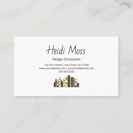 Modern Urban Design Consultant City Skyline 名刺 (正面)