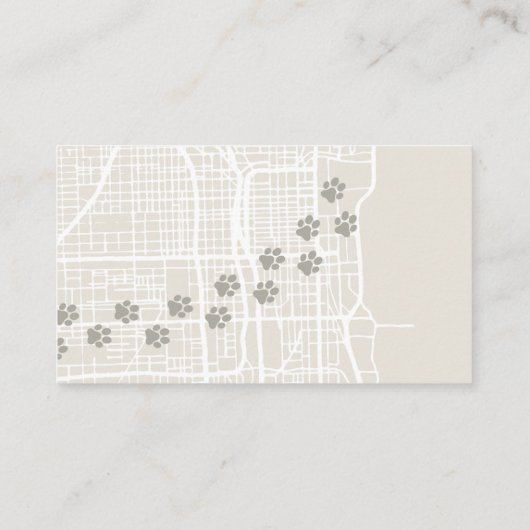 Modern Urban Dog Walker Business Card 名刺 (裏面)