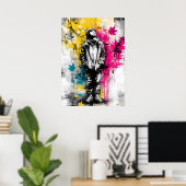 Modern Urban Emotional Portrait Contemporary Art ポスター (ホームオフィス)