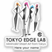 Modern Urban K-Pop Girls Graphic - Tokyo Edge Lab シール (正面)