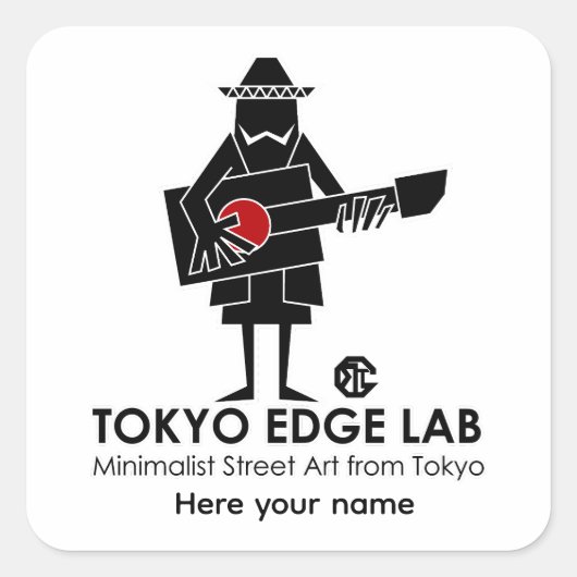 Modern Urban Mexican Musician -Tokyo Edge Lab スクエアシール (正面)