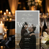 Modern Urban Minimalist Photo Overlay Calligraphy 招待状