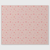 Modern Urban Red Hearts Pattern ラッピングペーパー (フラット)