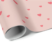 Modern Urban Red Hearts Pattern ラッピングペーパー (ロールコーナー)