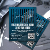 Modern urban style barber shop Flyer チラシ