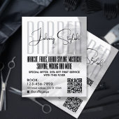 Modern urban style barber shop Flyer チラシ