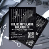 Modern urban style barber shop Flyer チラシ