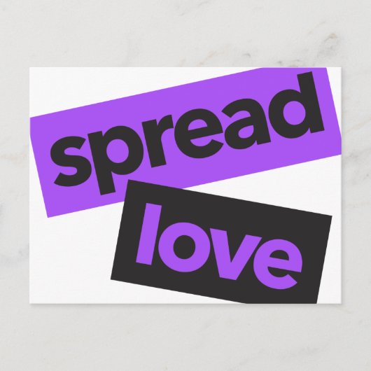 Modern, urban, vibrant, trendy graphic Spread Love ポストカード (正面)