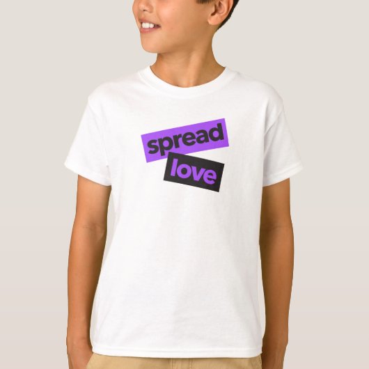Modern, urban, vibrant, trendy graphic Spread Love Tシャツ (正面)