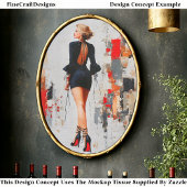 Modern Urban Woman, Red Sole Heels EL3L Decoupage 薄葉紙