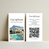 Modern Vacation Rental Guest House Photo QR Code 名刺