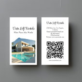 Modern Vacation Rental Guest House Photo QR Code 名刺