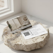 Modern Vacation Rental Resort Photo QR Code 名刺