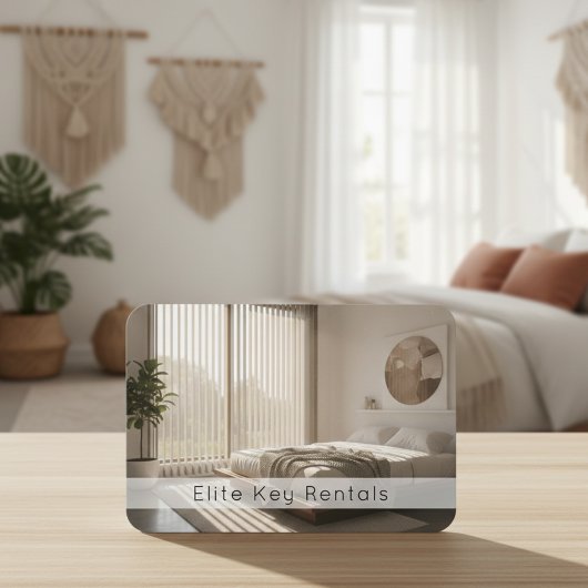 Modern Vacation Rental Resort Photo QR Code 名刺