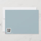 Modern Valentine’s Day Photo Card  Light Blue Gray サンキューカード (裏面)