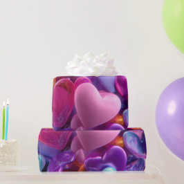 Modern Valentine Wrapping Paper– Abstract Colorful ラッピングペーパー