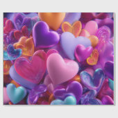 Modern Valentine Wrapping Paper– Abstract Colorful ラッピングペーパー (フラット)