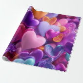Modern Valentine Wrapping Paper– Abstract Colorful ラッピングペーパー (アンロールド)
