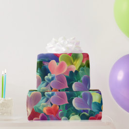 Modern Valentine Wrapping Paper– Abstract Colorful ラッピングペーパー