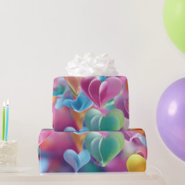 Modern Valentine Wrapping Paper– Abstract Colorful ラッピングペーパー