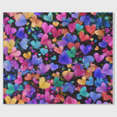 Modern Valentine Wrapping Paper– Abstract Colorful ラッピングペーパー (フラット)