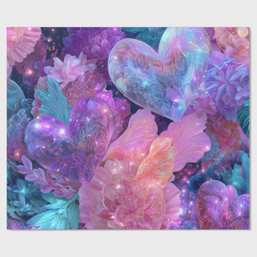 Modern Valentine Wrapping Paper– Abstract Colorful ラッピングペーパー (フラット)