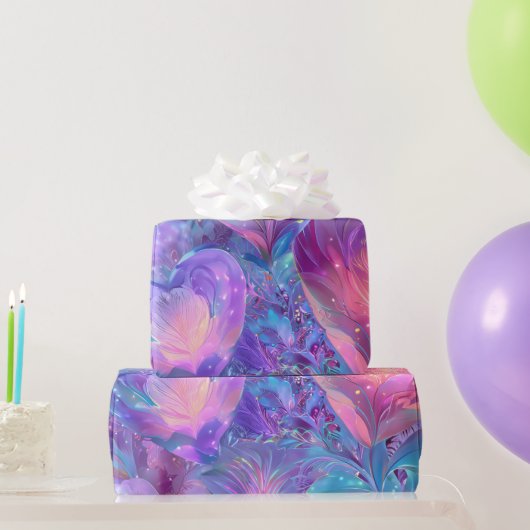 Modern Valentine Wrapping Paper– Abstract Colorful ラッピングペーパー (パーティーギフト)