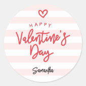 Modern Valentine's Day Favor ラウンドシール (正面)