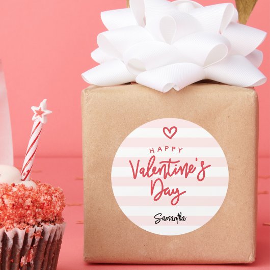 Modern Valentine's Day Favor ラウンドシール