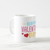 Modern Valentines Day Typography  コーヒーマグカップ (正面左)
