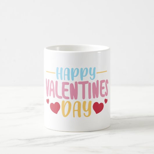 Modern Valentines Day Typography  コーヒーマグカップ (中央)